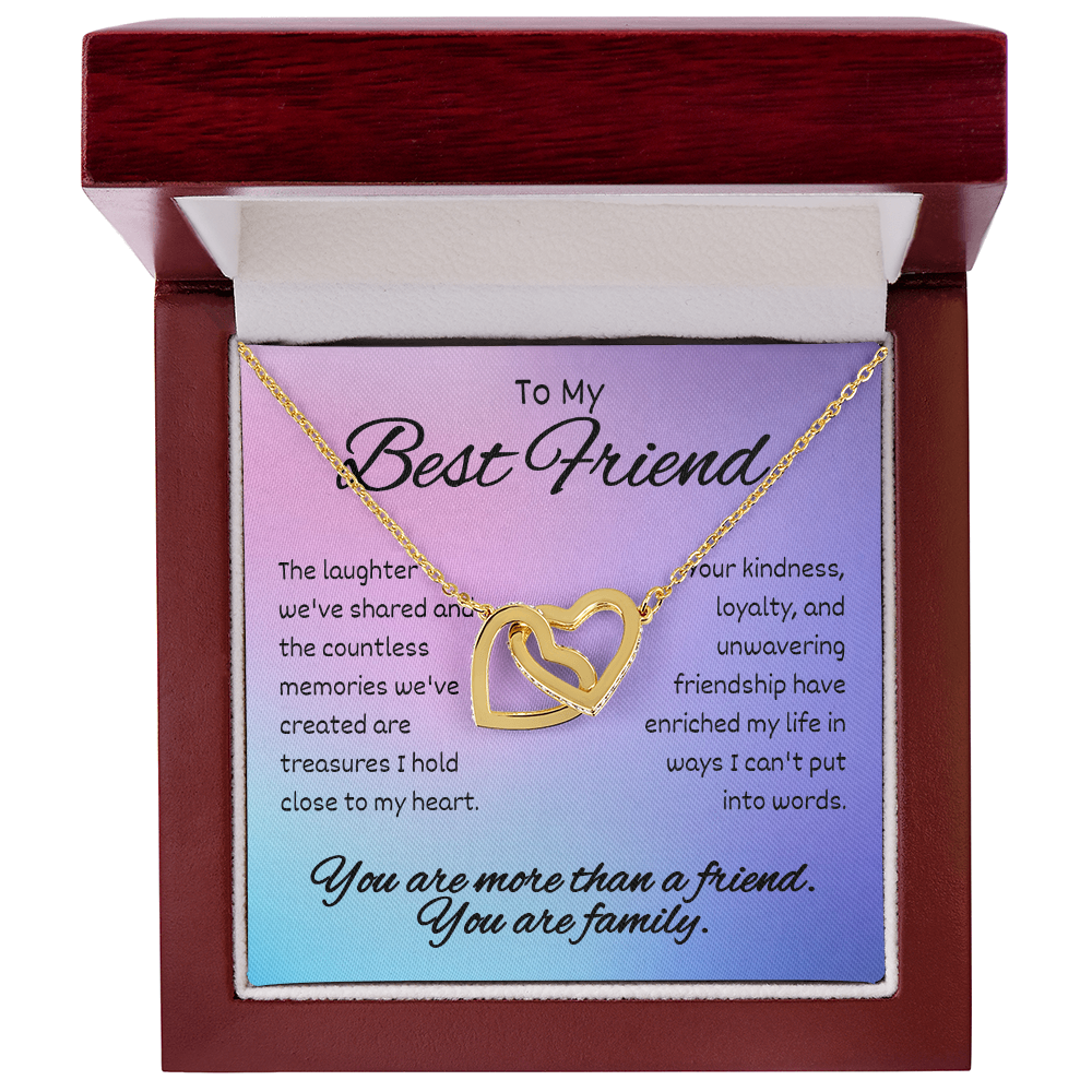 To My Best Friend - Interlocking Hearts Necklace