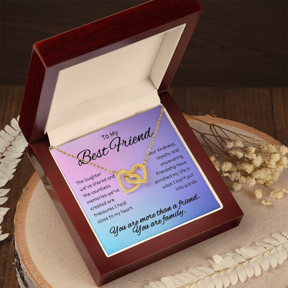 To My Best Friend - Interlocking Hearts Necklace