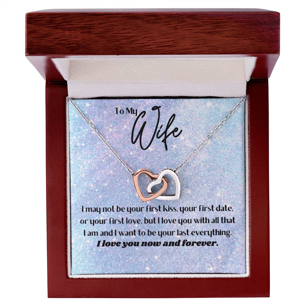 To My Wife - Interlocking Hearts Necklace