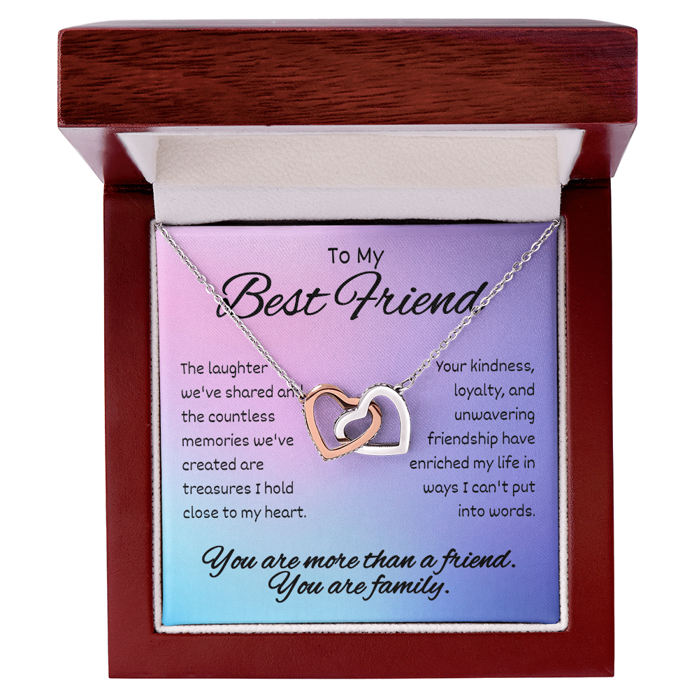 To My Best Friend - Interlocking Hearts Necklace