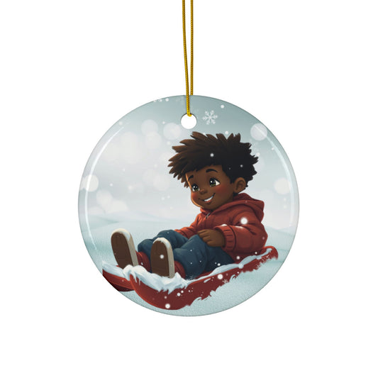 Let's Sled - Premium - Ceramic Ornament