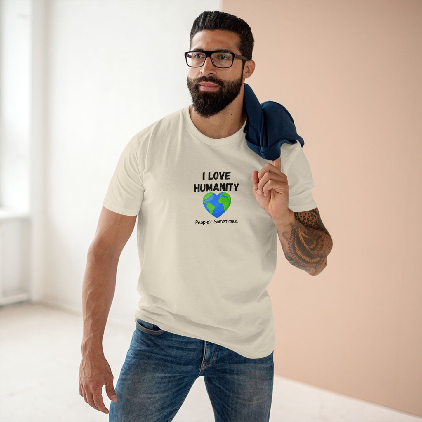 I LOVE HUMANITY T-Shirt — 'People? Sometimes.' Graphic Tee