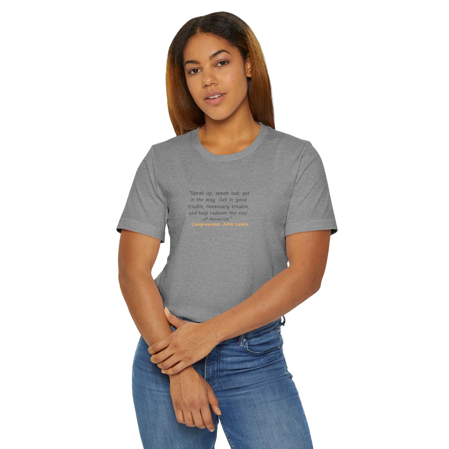 Good Trouble Graphic T‑Shirt — Bold Text Protest Tee
