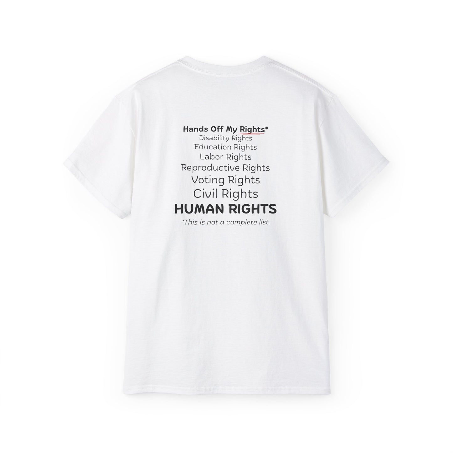 Hands Off My Rights - Light Unisex Ultra Cotton Tee