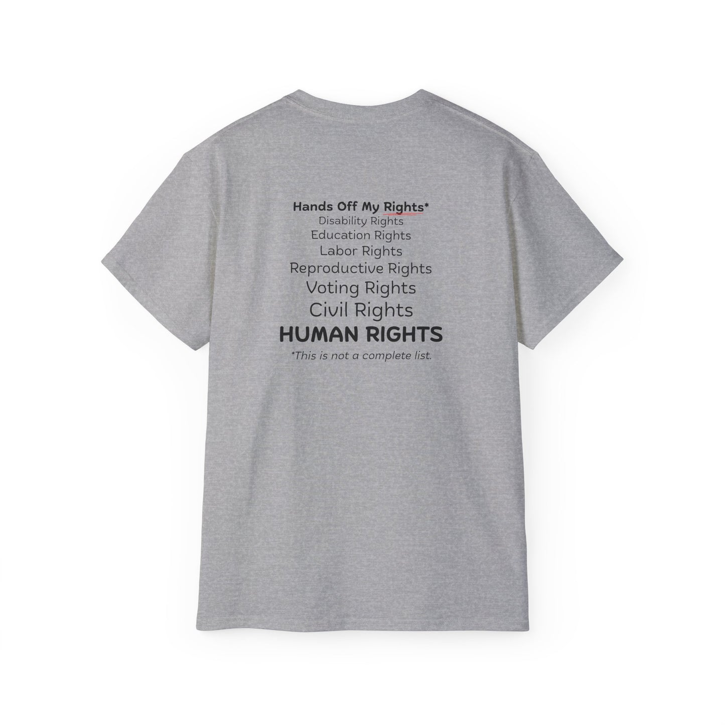 Hands Off My Rights - Light Unisex Ultra Cotton Tee