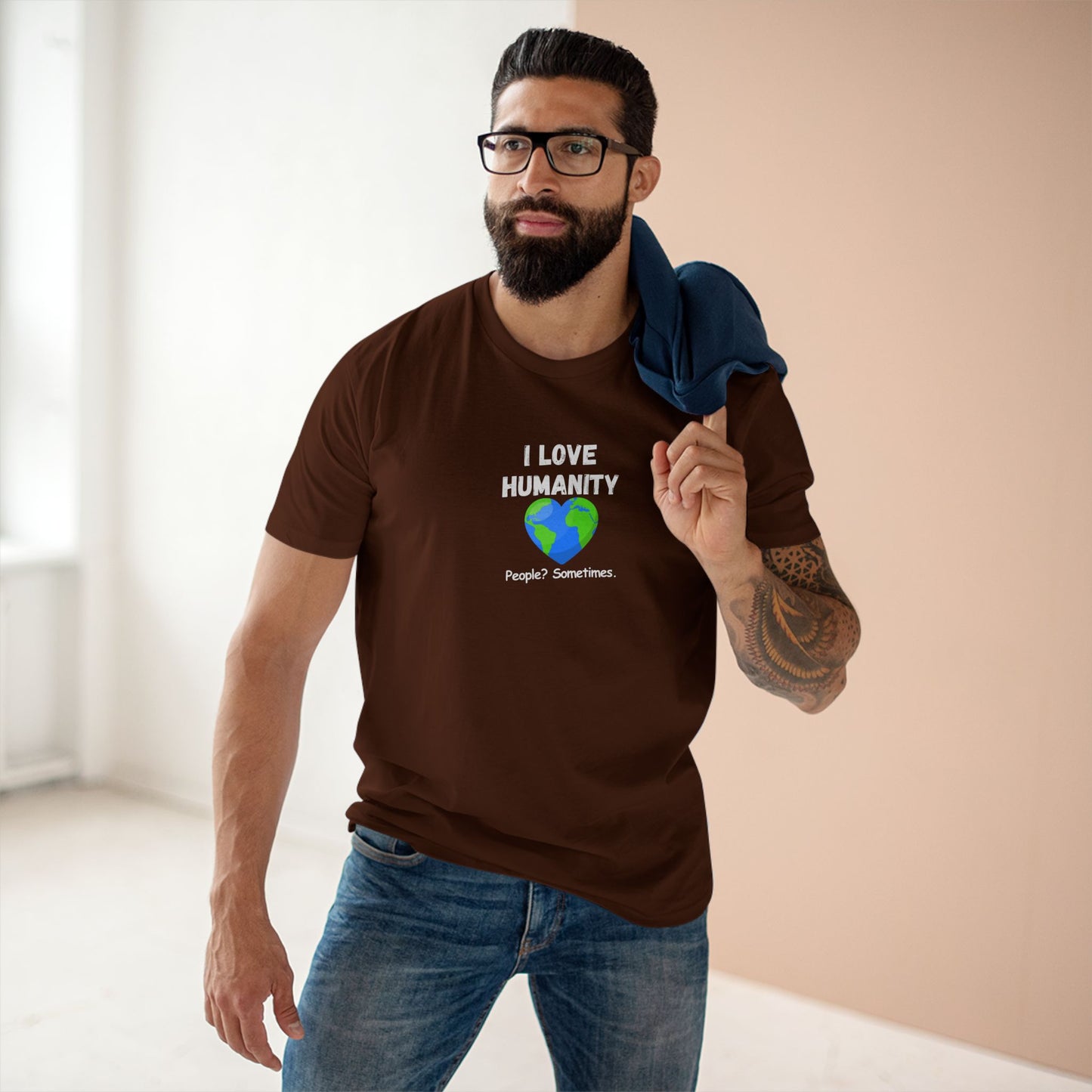 I LOVE HUMANITY T-Shirt — 'People? Sometimes.' Graphic Tee