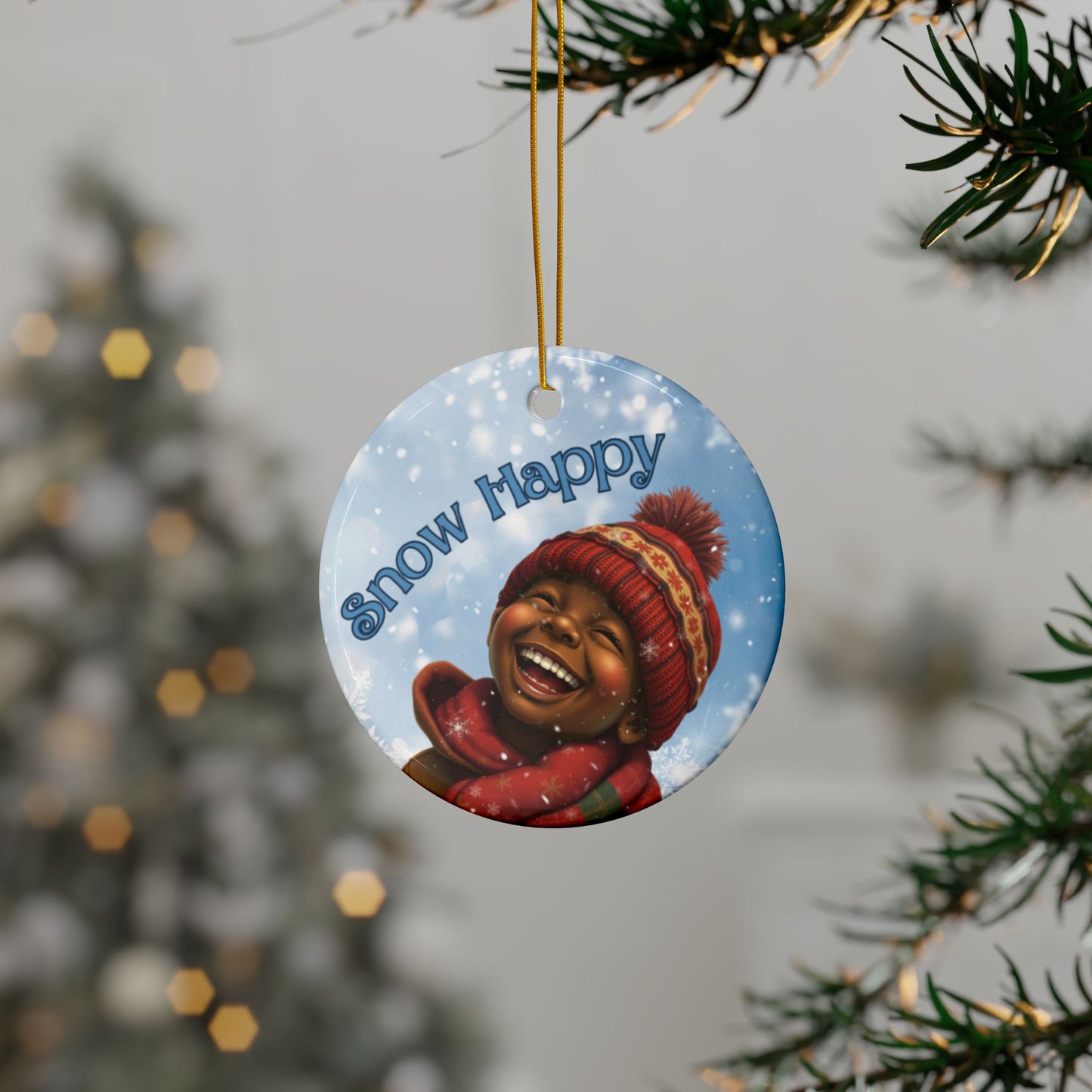 Snow Happy - Premium - Ceramic Ornament