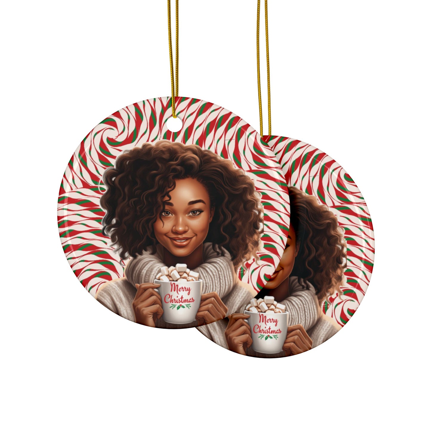 Hot Chocolate Christmas - Premium - Ceramic Ornament