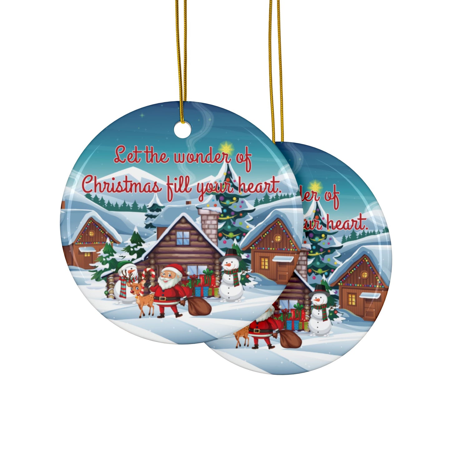 Ceramic Ornament - Christmas Wonder Design