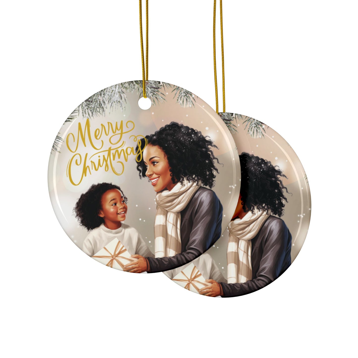 Merry Christmas- Premium - Ceramic Ornament