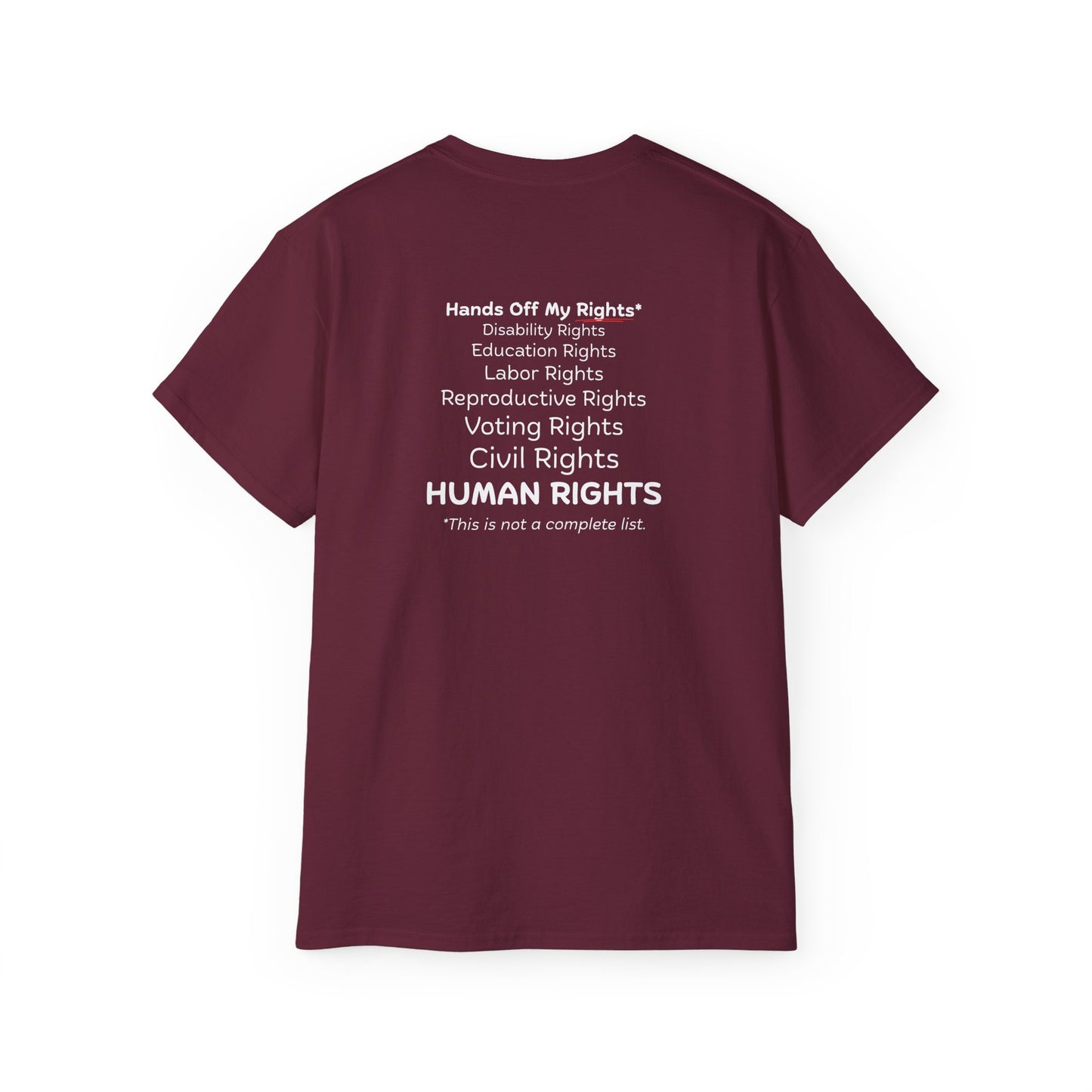 Hands Off My Rights - Dark Unisex Ultra Cotton Tee