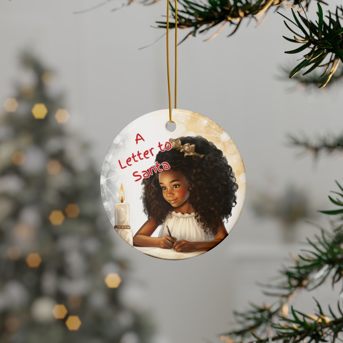 A Letter to Santa - Premium - Ceramic Ornament