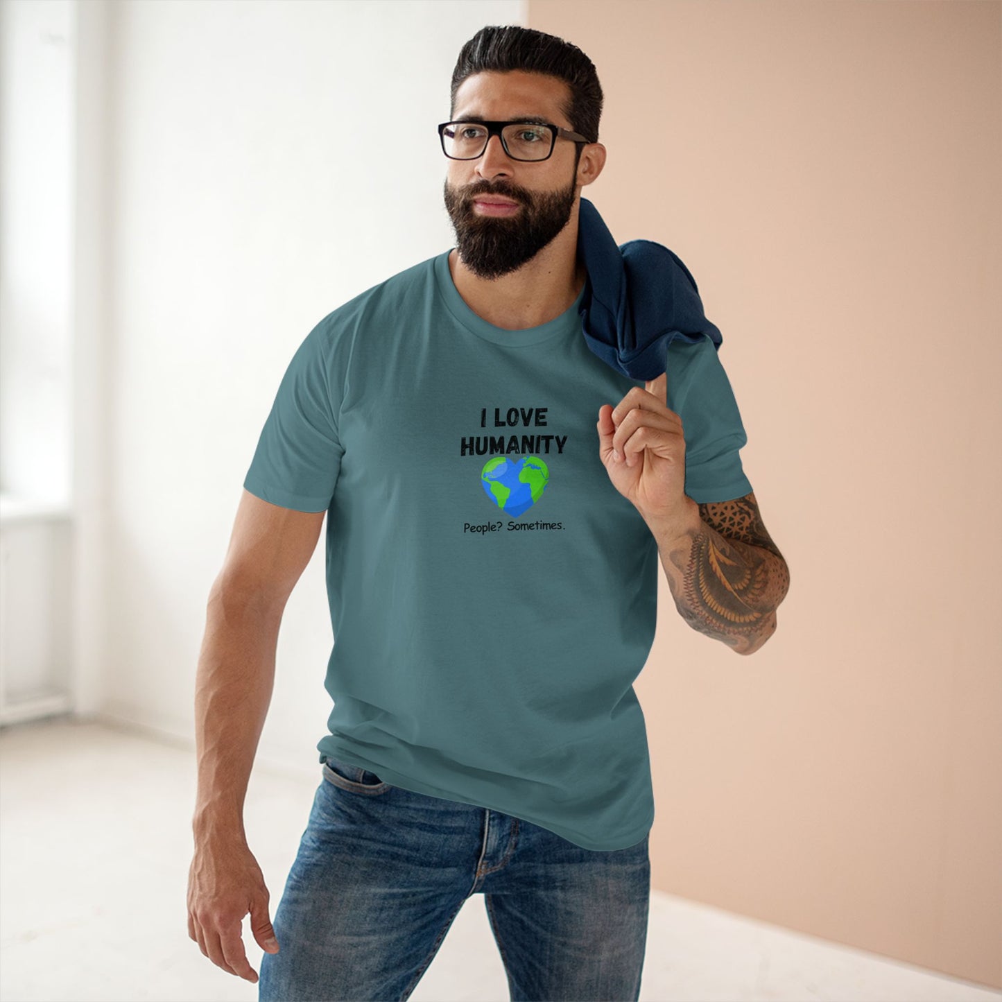 I LOVE HUMANITY T-Shirt — 'People? Sometimes.' Graphic Tee