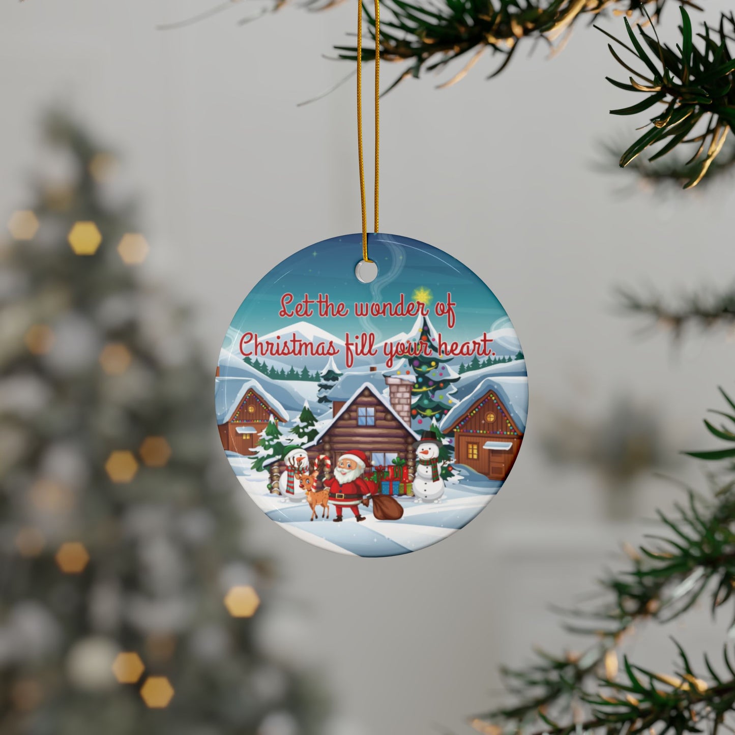 Ceramic Ornament - Christmas Wonder Design