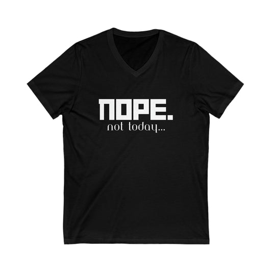 Nope Jersey Short Sleeve V-Neck Tee