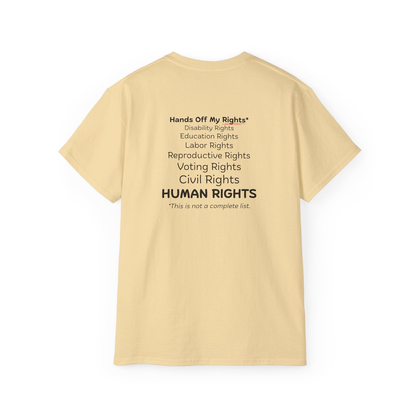 Hands Off My Rights - Light Unisex Ultra Cotton Tee