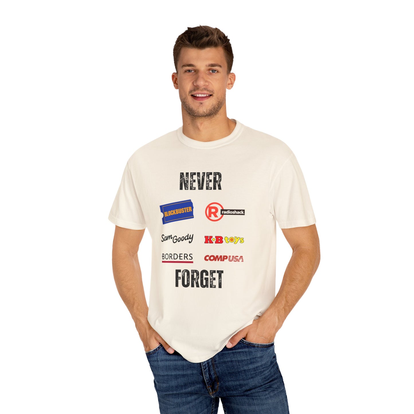 Never Forget - Unisex Garment-Dyed T-shirt