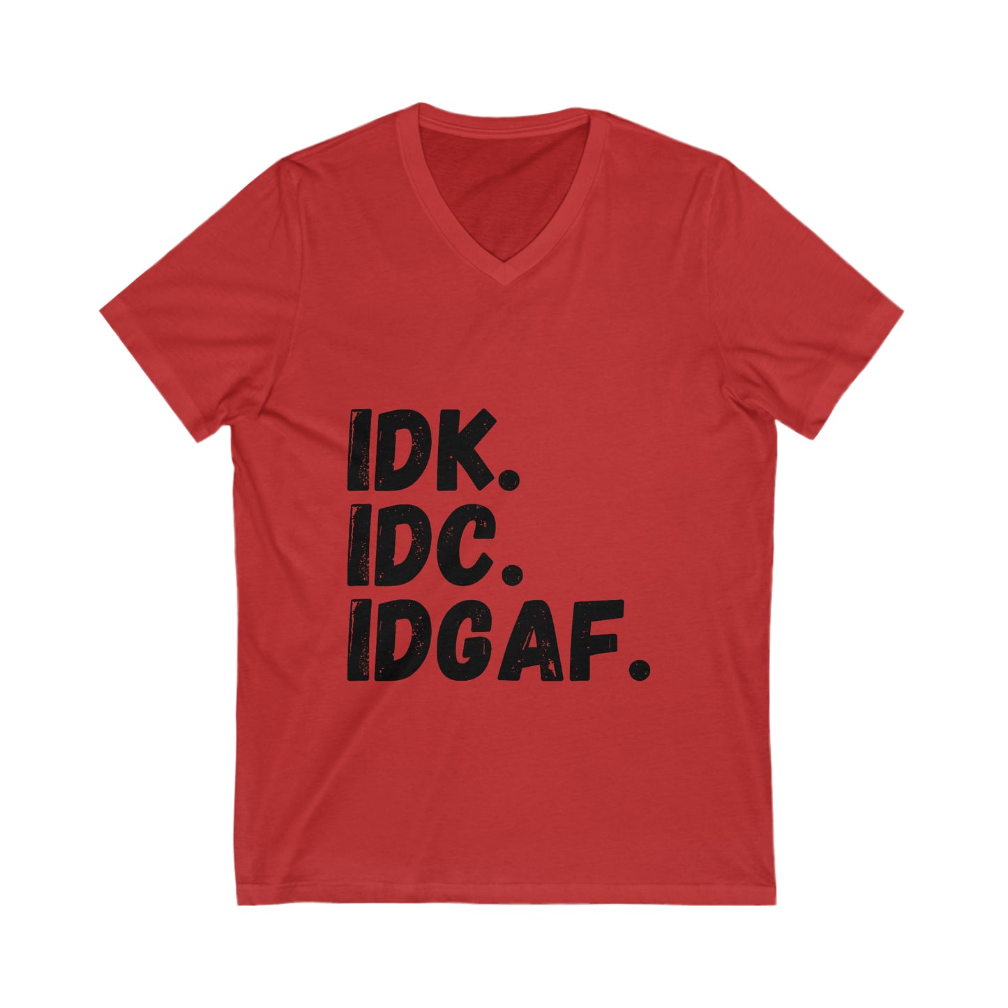 IDK Jersey Short Sleeve V-Neck Tee