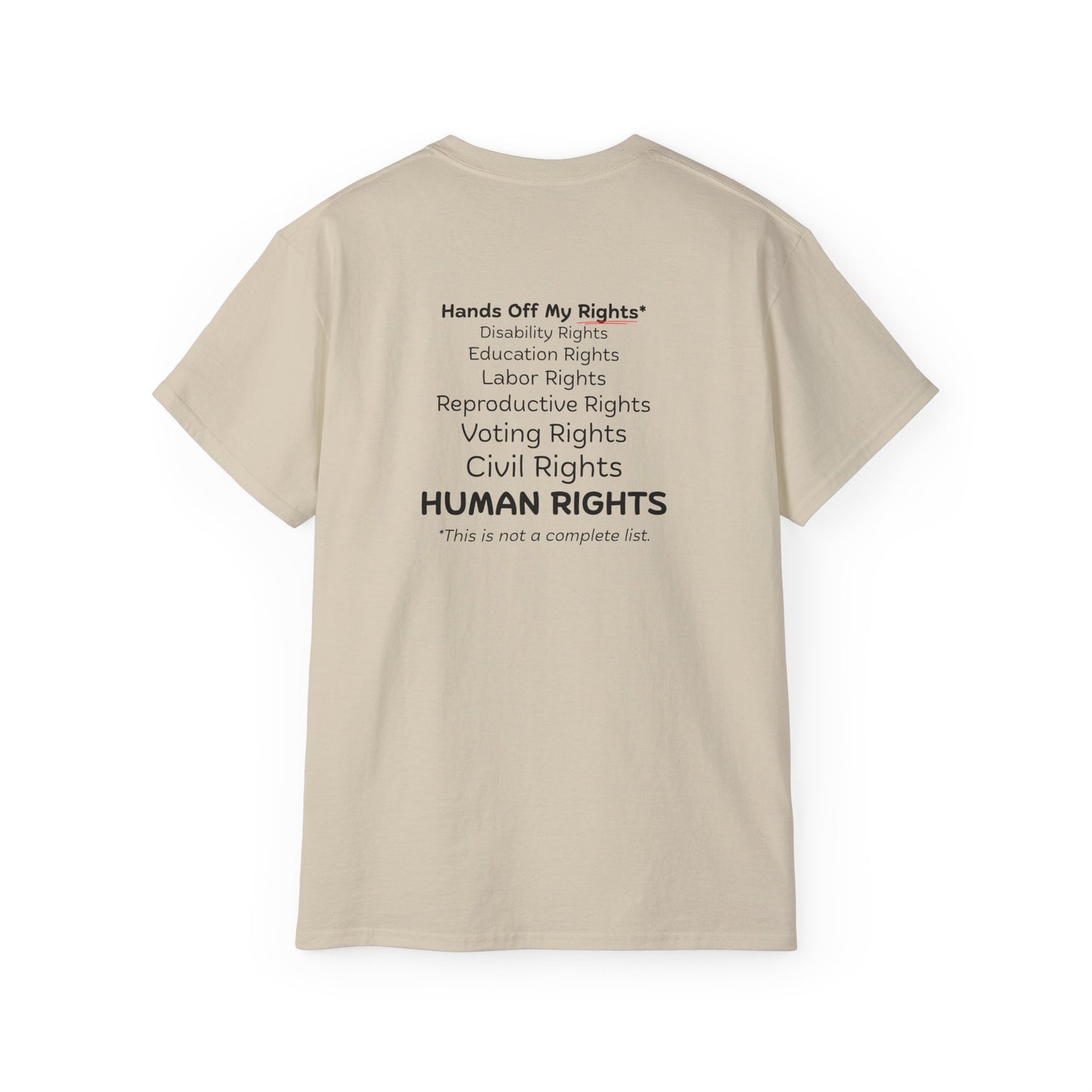 Hands Off My Rights - Light Unisex Ultra Cotton Tee