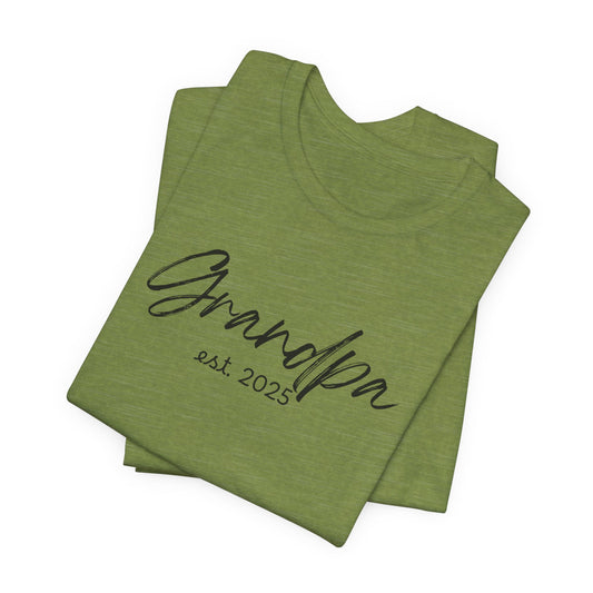 Est 2025 - Grandpa Short Sleeve Jersey Tee