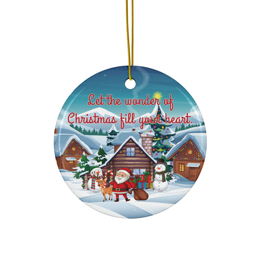 Ceramic Ornament - Christmas Wonder Design