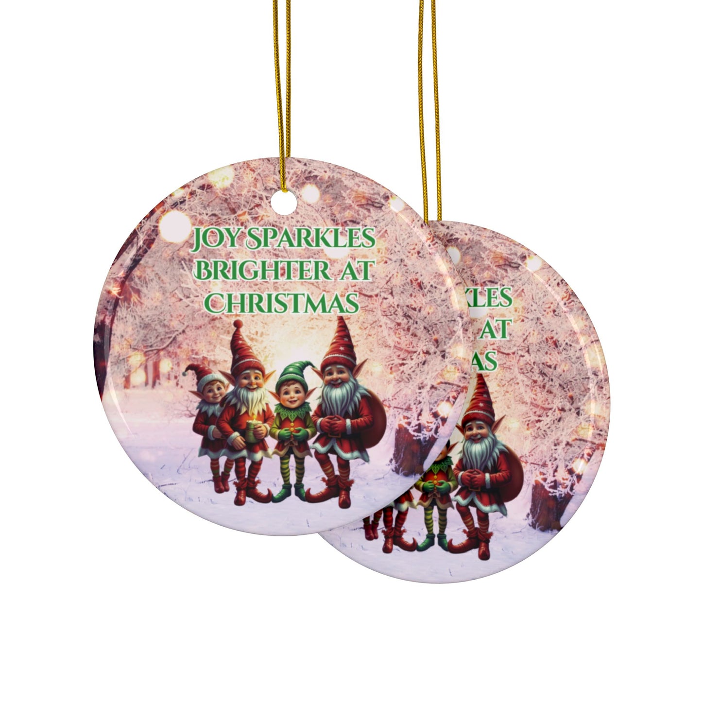 Ceramic Ornament - Christmas Joy Design