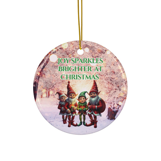 Ceramic Ornament - Christmas Joy Design