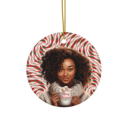 Hot Chocolate Christmas - Premium - Ceramic Ornament