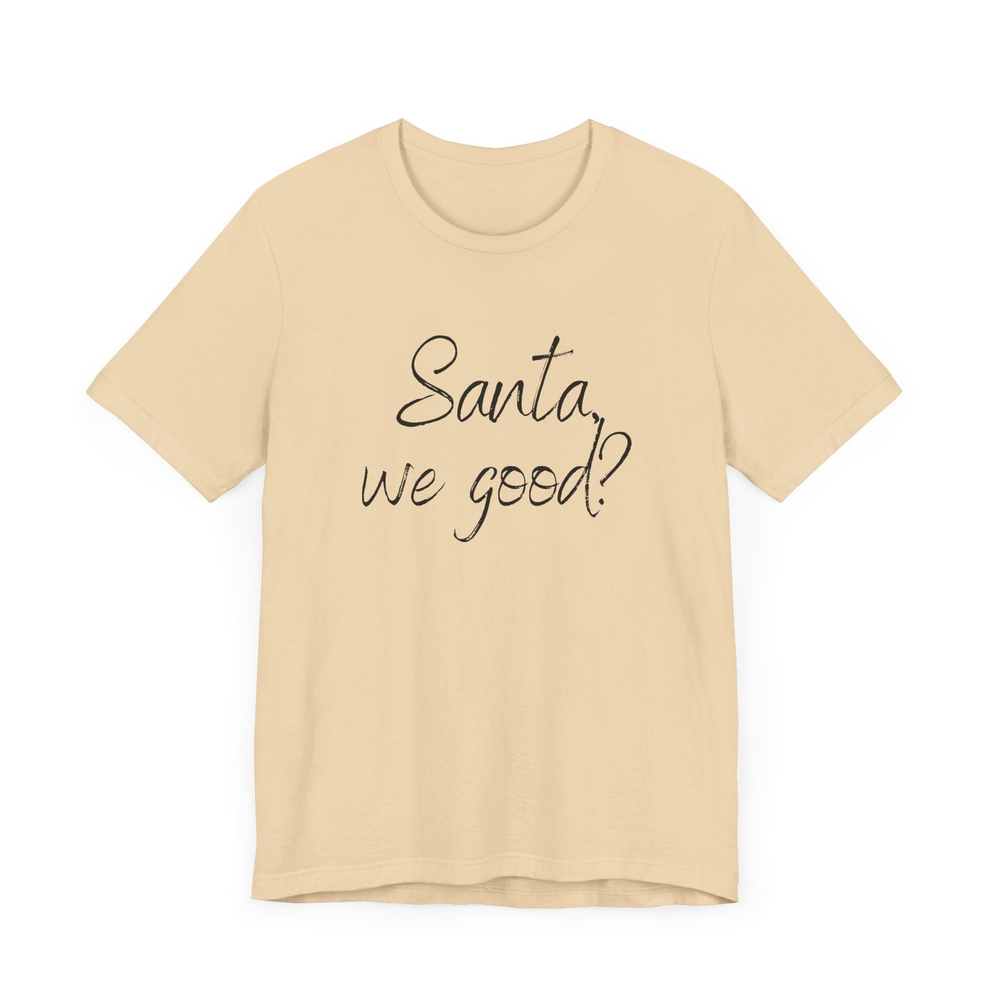 Santa, we good? Christmas Jersey Short Sleeve Tee