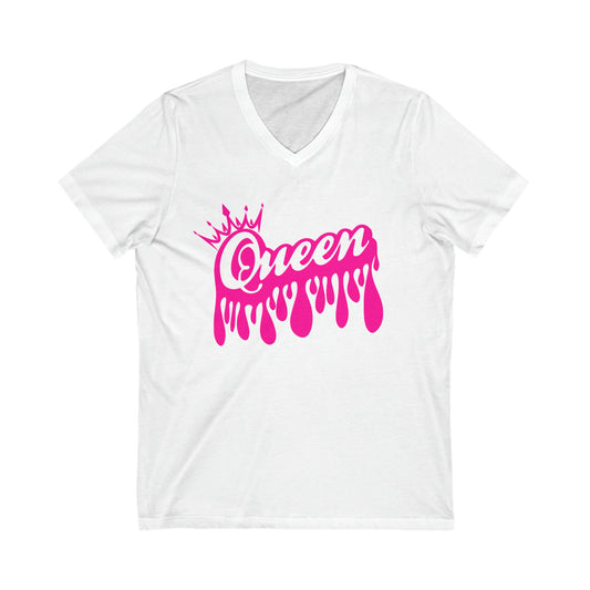 Drip Queen Jersey Short Sleeve V-Neck Tee