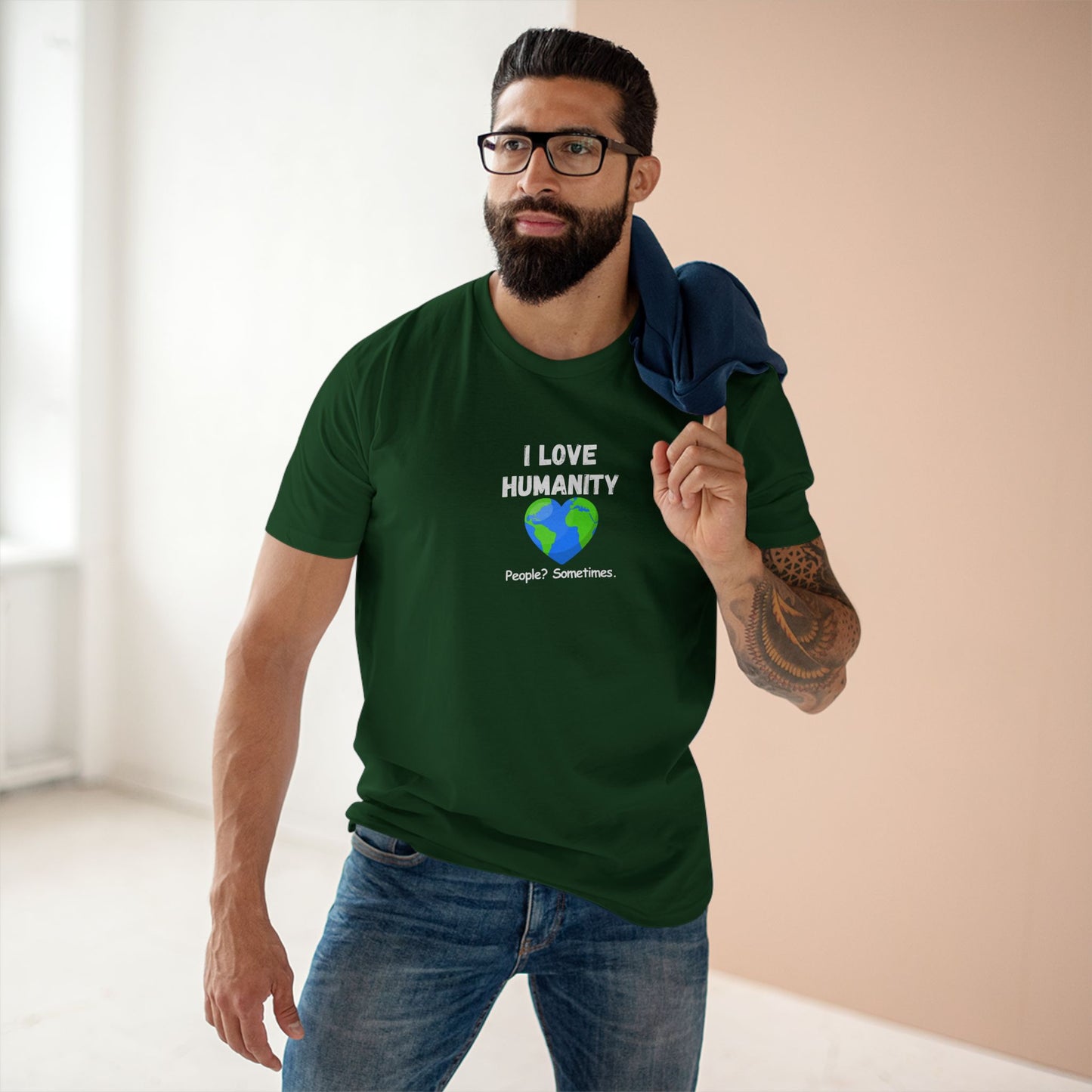 I LOVE HUMANITY T-Shirt — 'People? Sometimes.' Graphic Tee