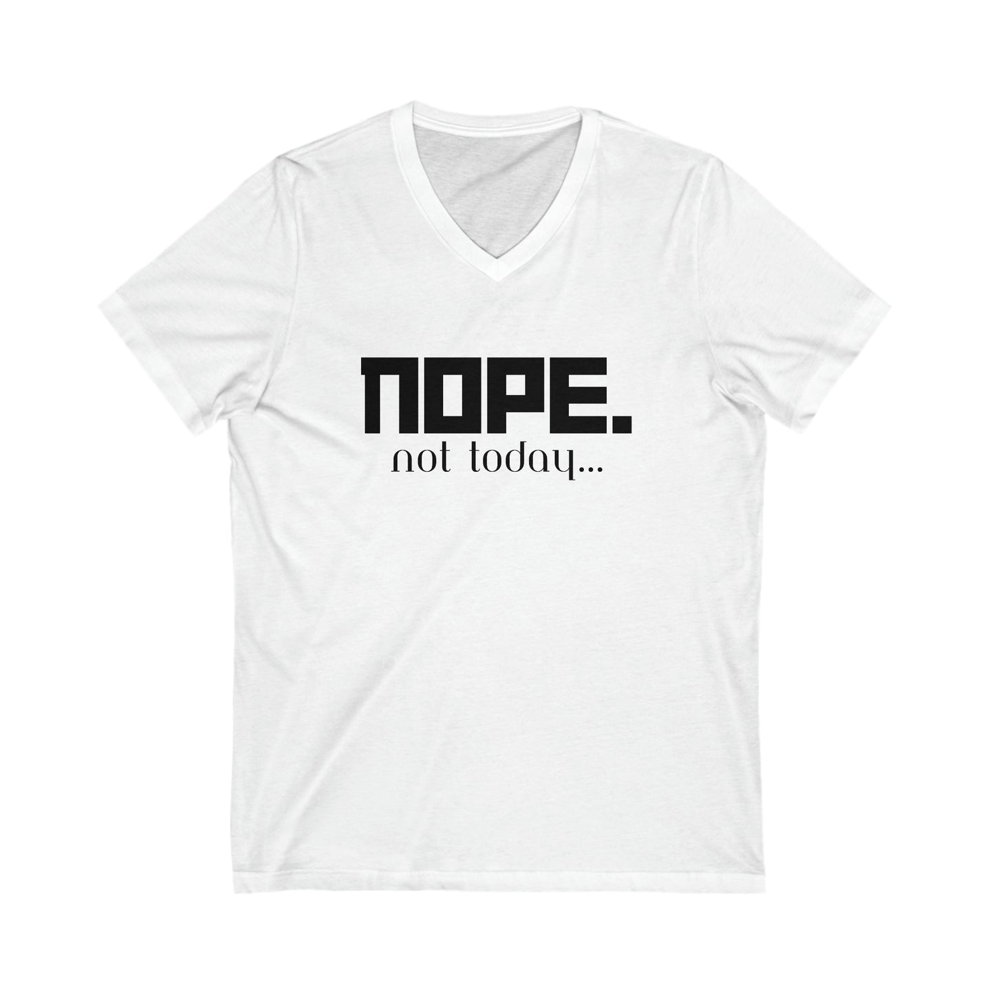 Nope Jersey Short Sleeve V-Neck Tee