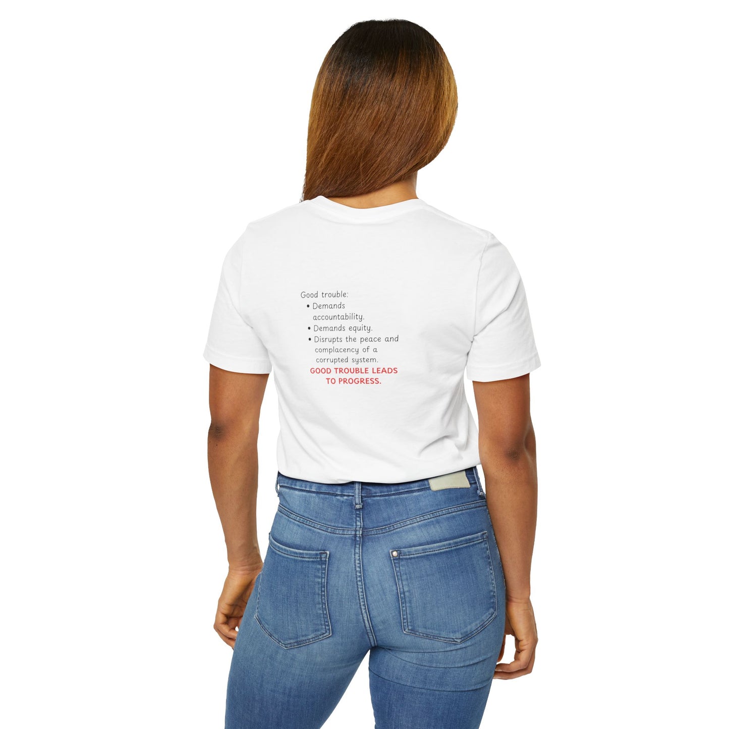 Good Trouble Graphic T‑Shirt — Bold Text Protest Tee