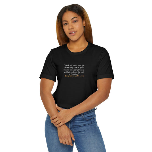 Good Trouble Graphic T‑Shirt — Bold Text Protest Tee