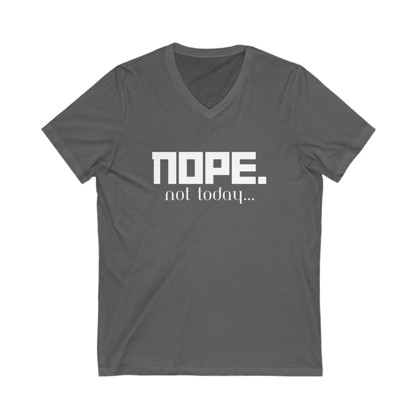 Nope Jersey Short Sleeve V-Neck Tee