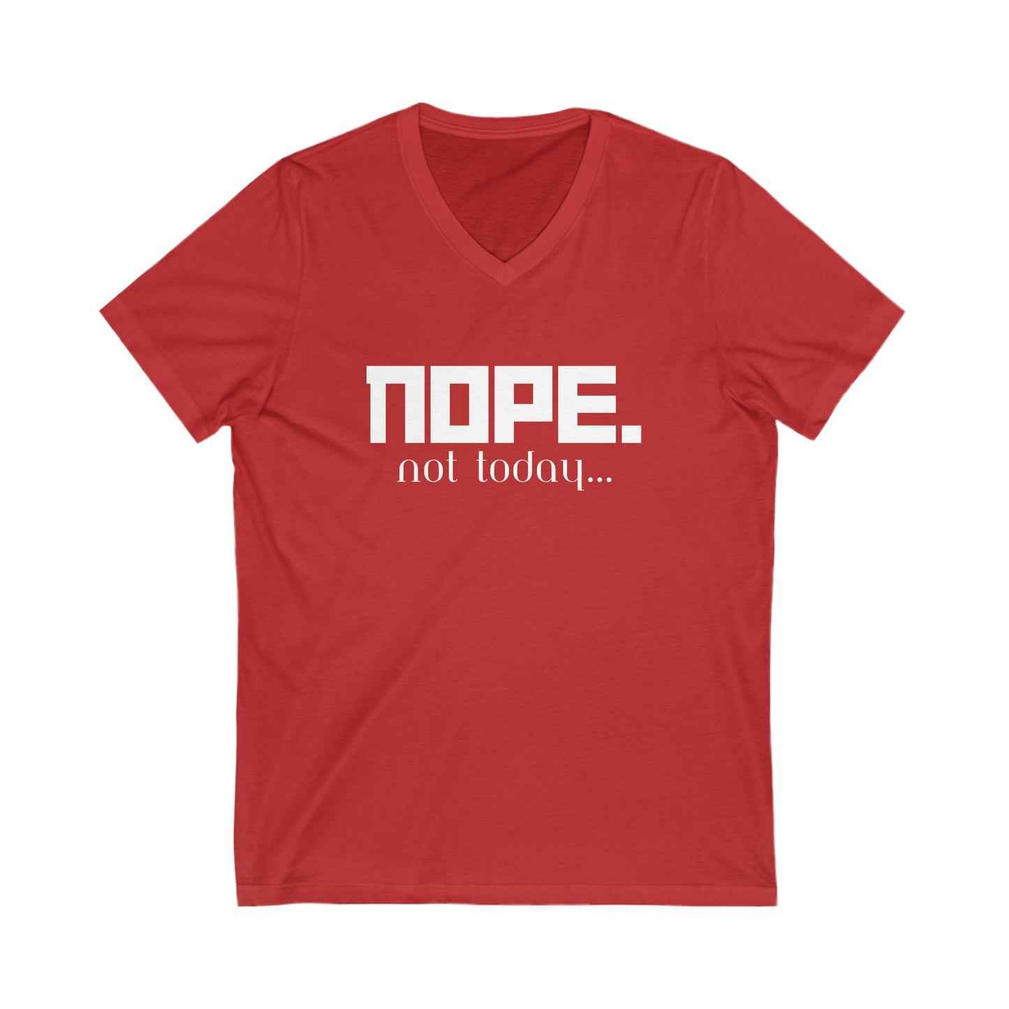 Nope Jersey Short Sleeve V-Neck Tee