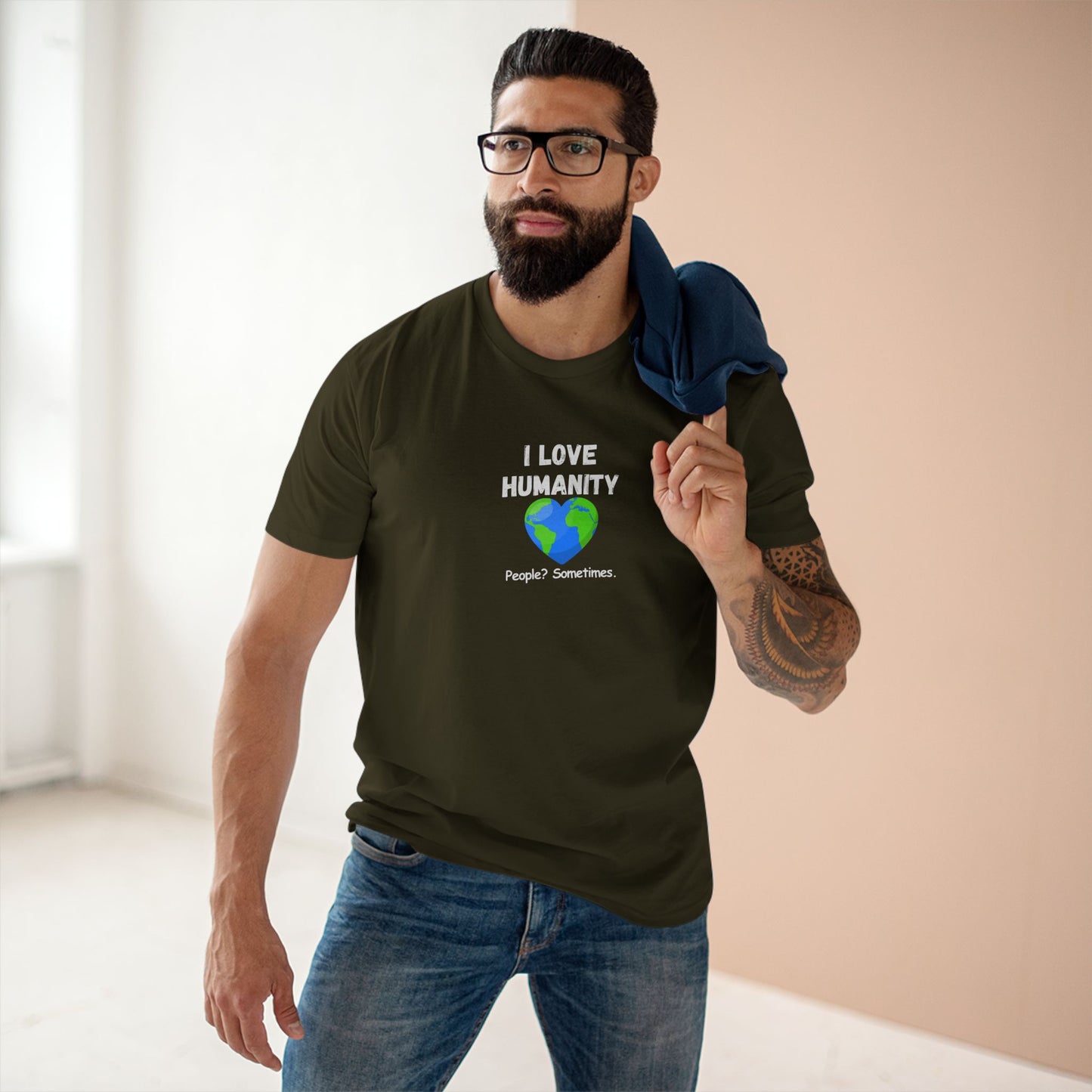 I LOVE HUMANITY T-Shirt — 'People? Sometimes.' Graphic Tee