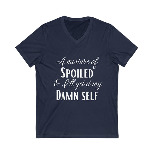 Spoiled Jersey Short Sleeve V-Neck Tee