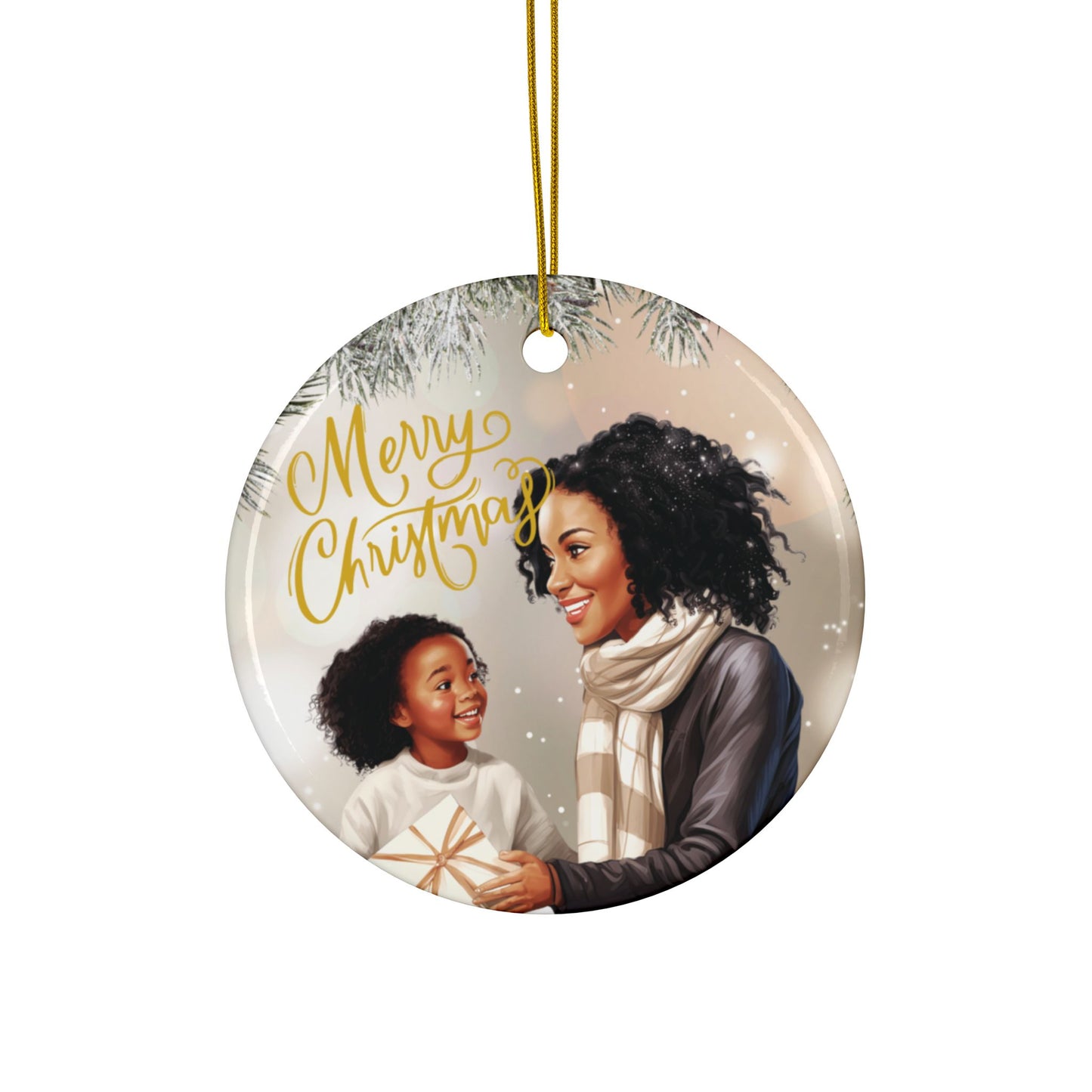 Merry Christmas- Premium - Ceramic Ornament