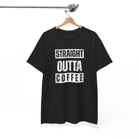 Straight Outta Coffee Unisex Heavy Cotton Tee