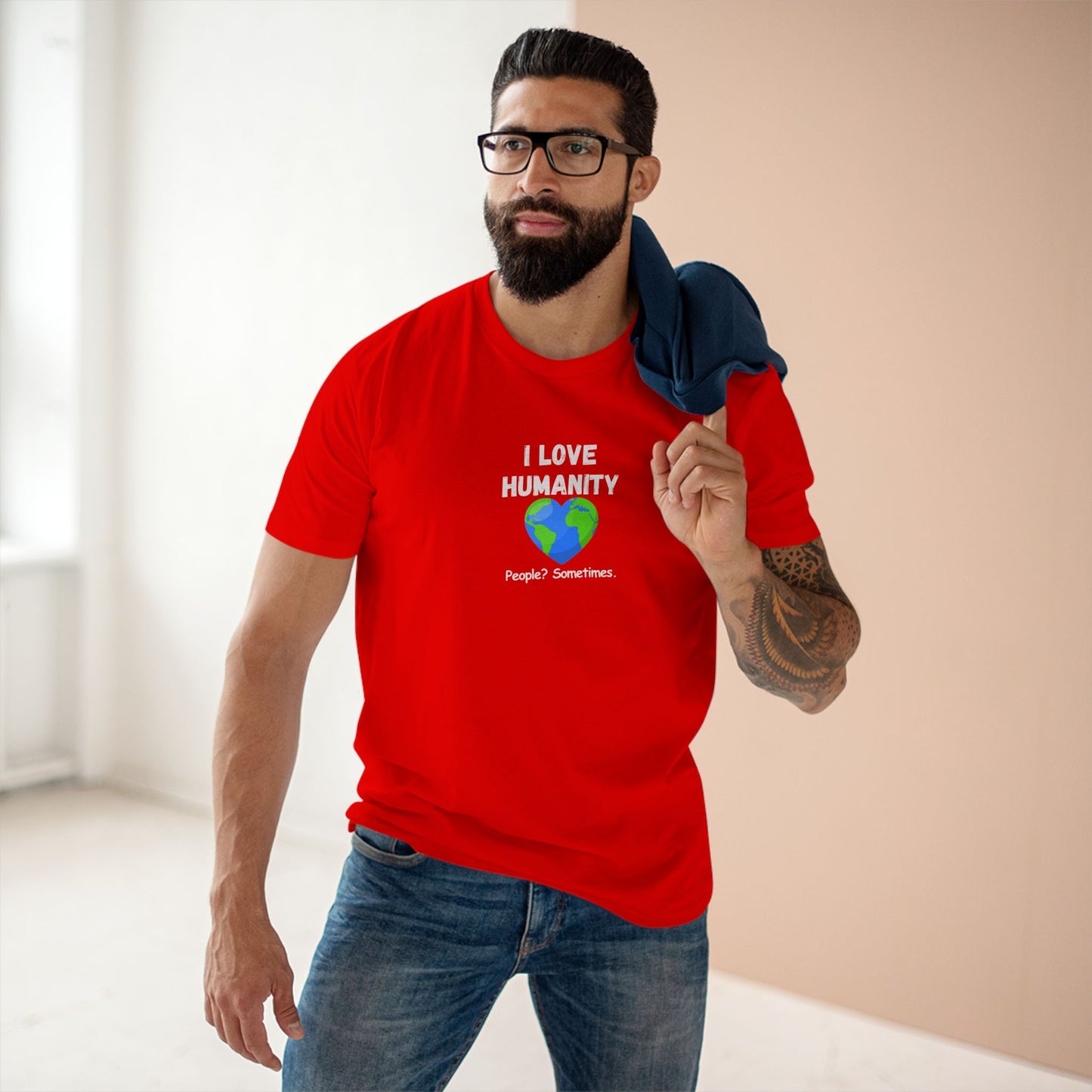 I LOVE HUMANITY T-Shirt — 'People? Sometimes.' Graphic Tee