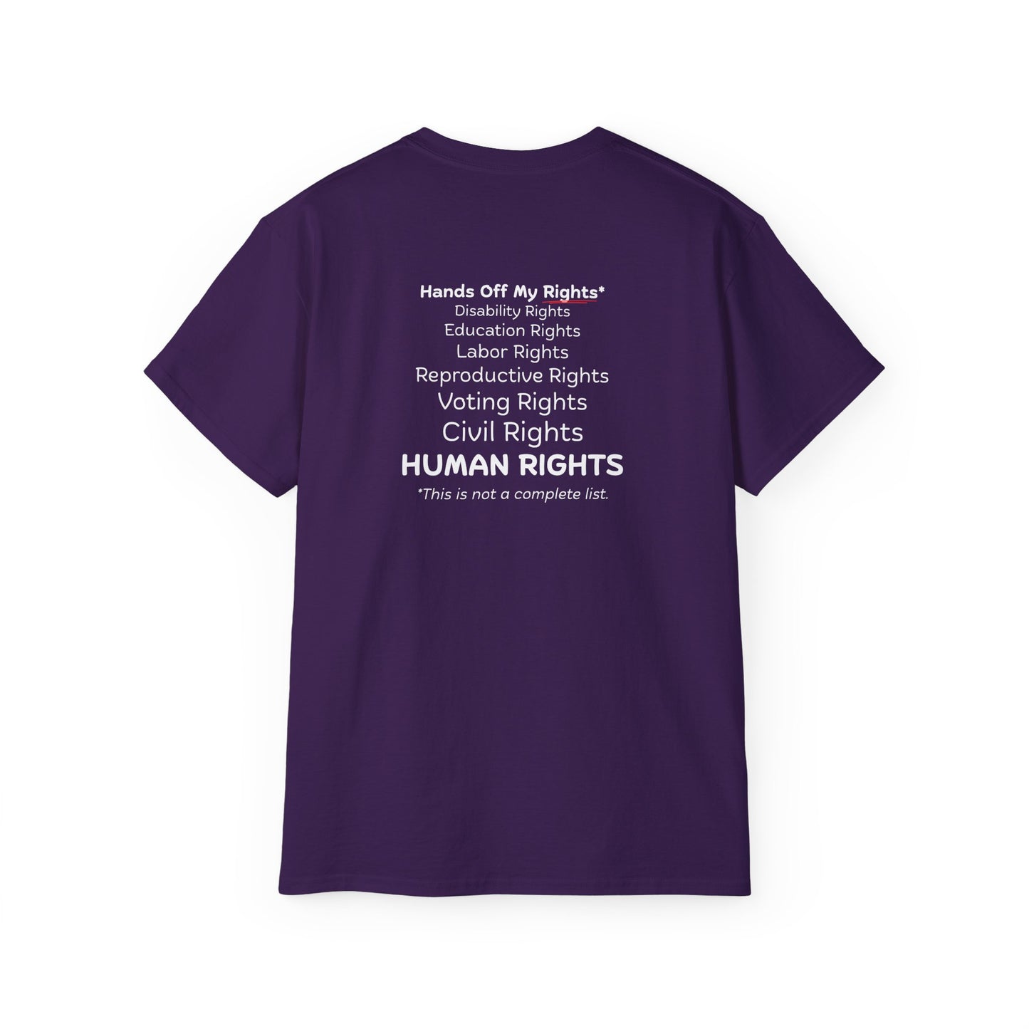 Hands Off My Rights - Dark Unisex Ultra Cotton Tee