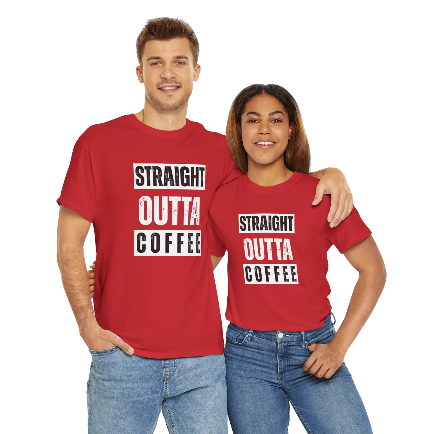 Straight Outta Coffee Unisex Heavy Cotton Tee