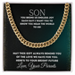 To My Son - Cuban Link Chain