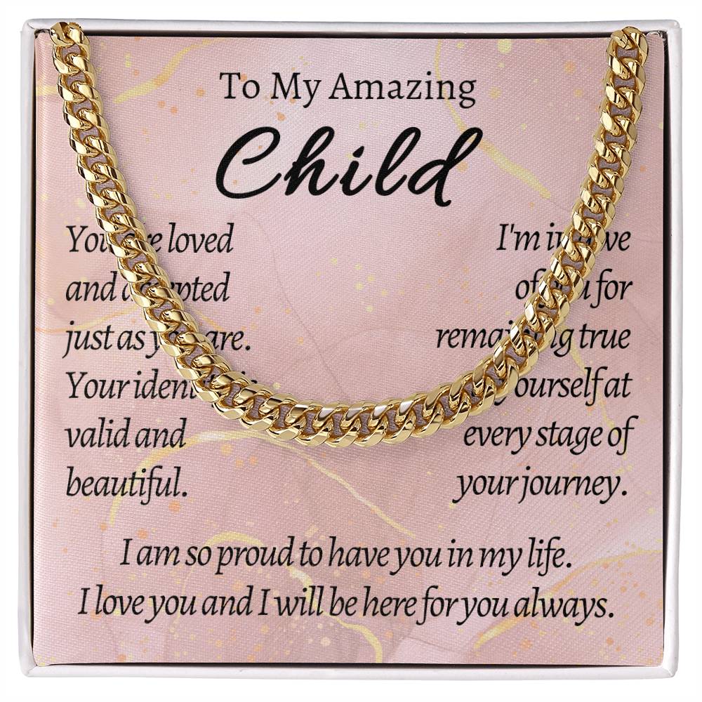 To My Amazing Child - Stainless Cross Necklace