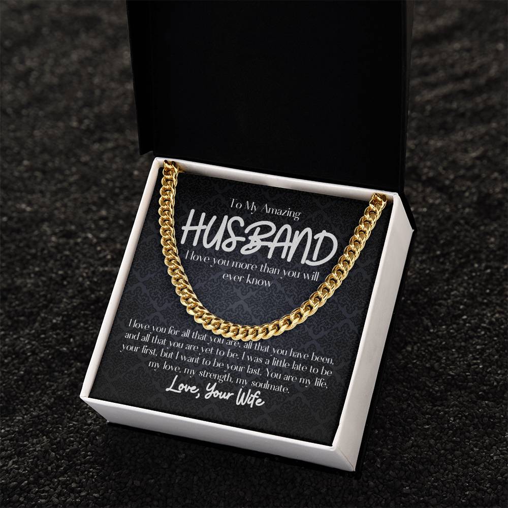 To My Amazing Husband - Cuban Link Chain