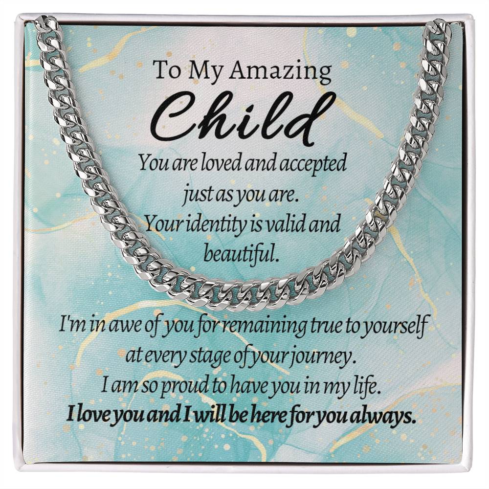 To My Amazing Child - Stainless Cross Necklace