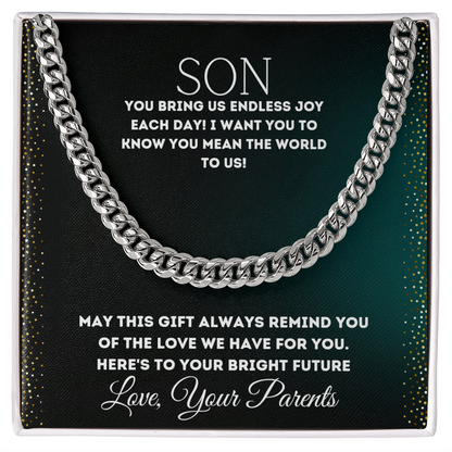 To My Son - Cuban Link Chain