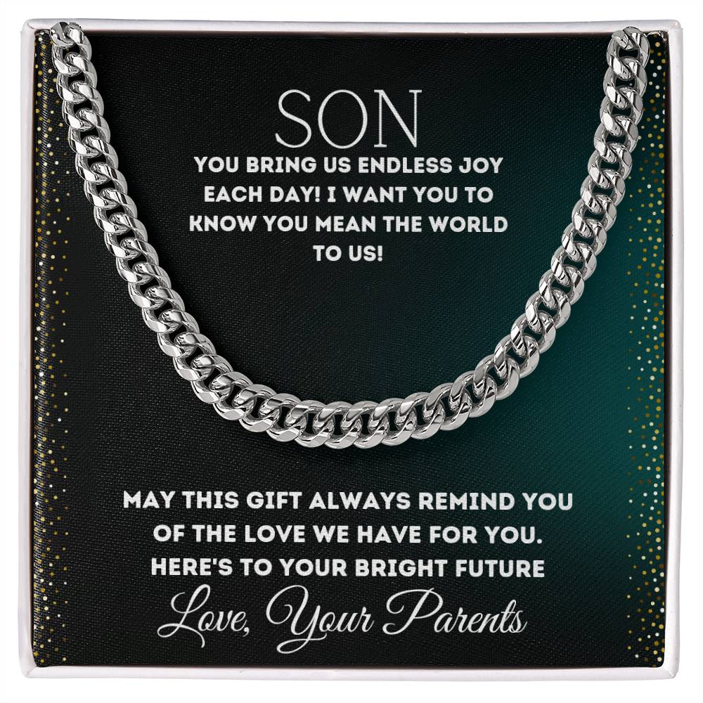 To Our Son - Cuban Link Chain