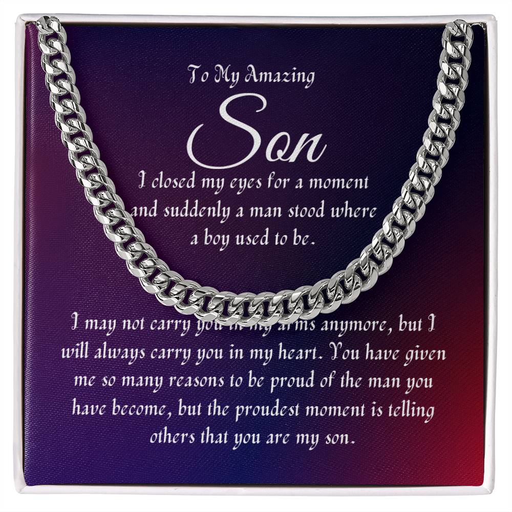 To My Amazing Son - Cuban Link Chain